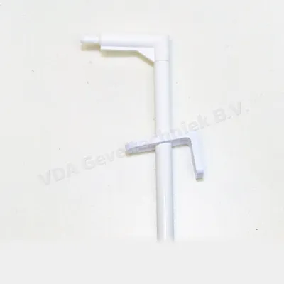 Bedieningsstok wit lengte 1000mm incl. bocht 40mm t.b.v. ventilatie rooster 10mm